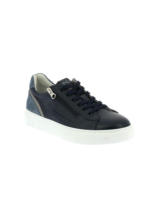 sneakers da uomo in pelle blu NERO GIARDINI | E400241U200